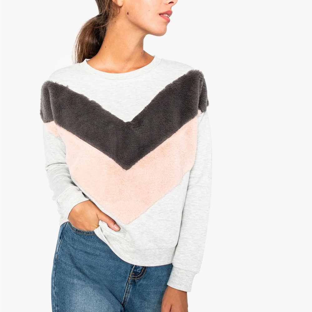 Cabin Fever Faux Fur Crewneck